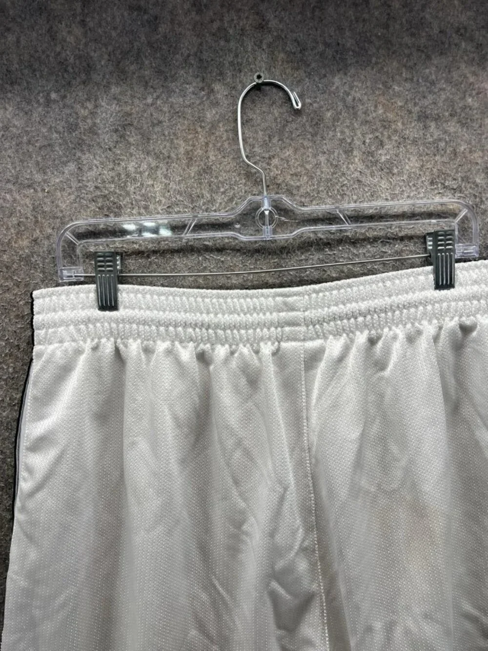 Y2K Nike Shorts Mens 2XL White Colorblock Mesh Basketball Athletic Dazzel Satin